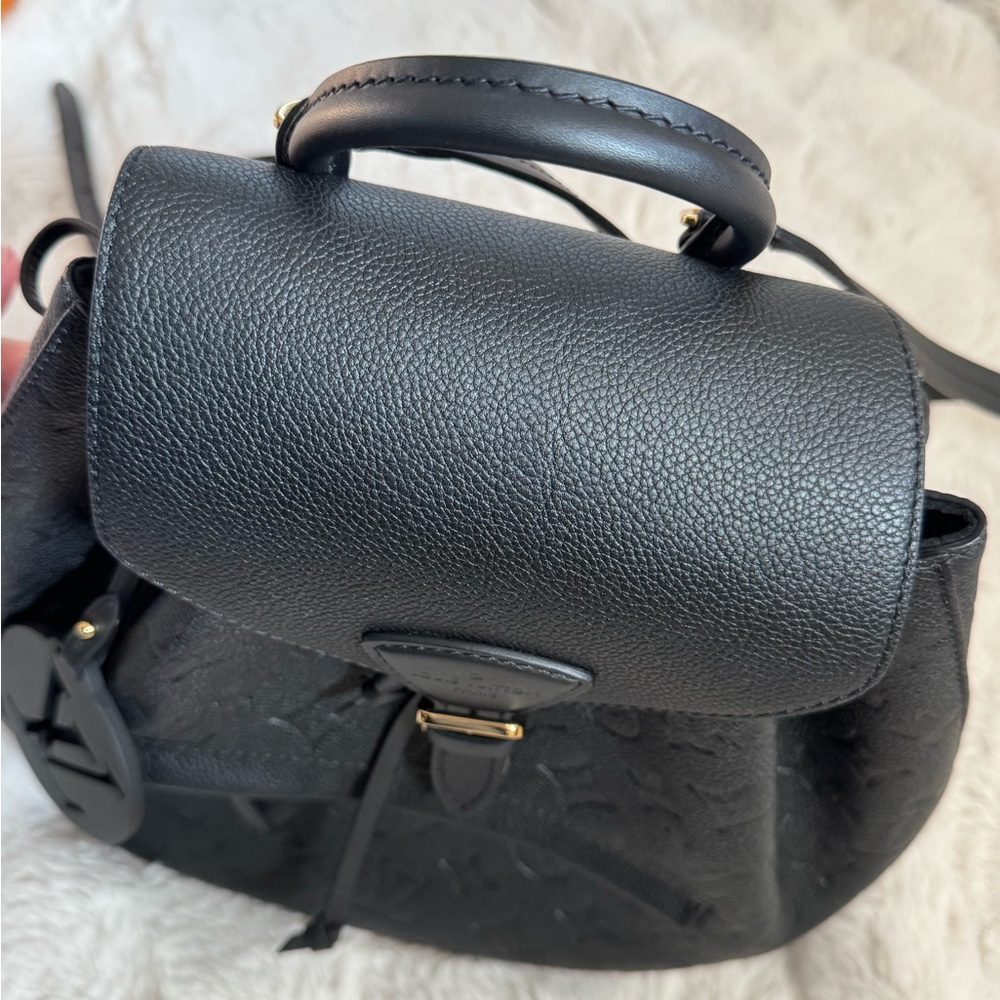 Louis Vuitton Montsouris PM Backpack in Empriente Noir - Picture 12 of 13